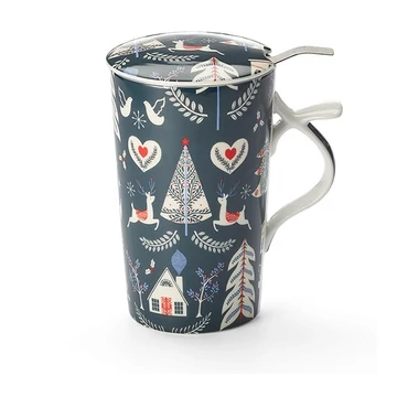 NOEL ROZSDAMENTES ACÉL SZŰRŐS PORCELÁN BÖGRE, 0,4L