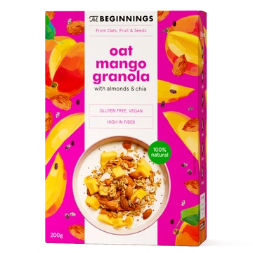 VEGÁN, GLUTÉNMENTES MANGÓS ZABGRANOLA, TheBeginnings, 200g