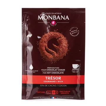 MONBANA TRÉZOR forró csokoládépor, 20g, VEGÁN