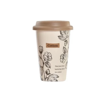 BOTANICAL PORCELÁN BÖGRE TETŐVEL, 9,5x9,5x14 cm