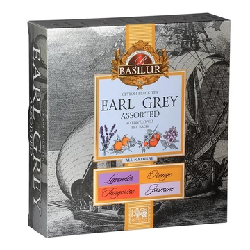 EARL GREY FILTERES VÁLOGATÁS BASILUR  FEKETE TEA, 40 darabos