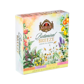 BOTANICAL BREEZE BASILUR TEA, 40 db filteres zöld és fehér és fekete tea