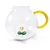 BOROSILICATE HŐÁLLÓ ÜVEG KANCSÓ VIZILILIOM BELSŐ DEKORRAL, 1,7L