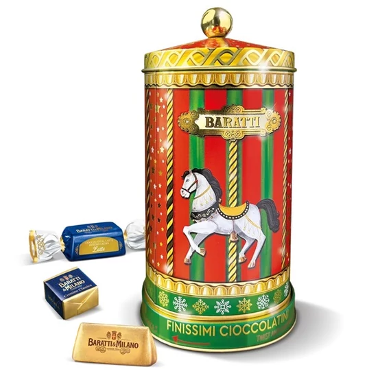 TEJCSOKOLÁDÉ VÁLOGATÁS ZENÉLŐ DÍSZDOBOZBAN, Baratti & Milano