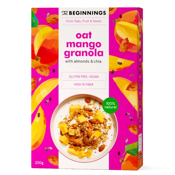 VEGÁN, GLUTÉNMENTES MANGÓS ZABGRANOLA, TheBeginnings, 200g