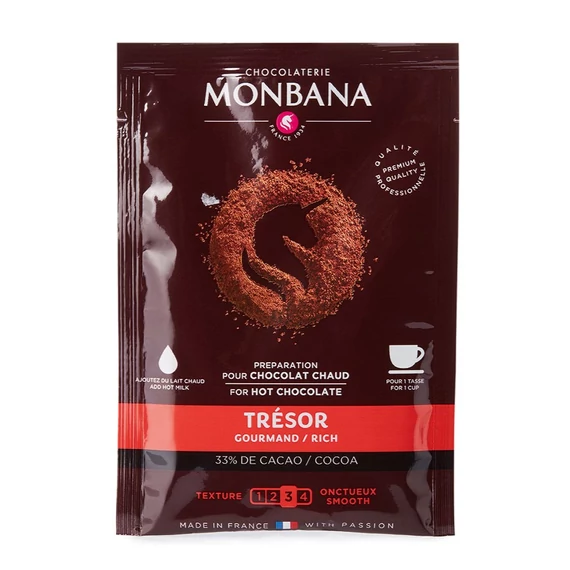 MONBANA TRÉZOR forró csokoládépor, 20g, VEGÁN