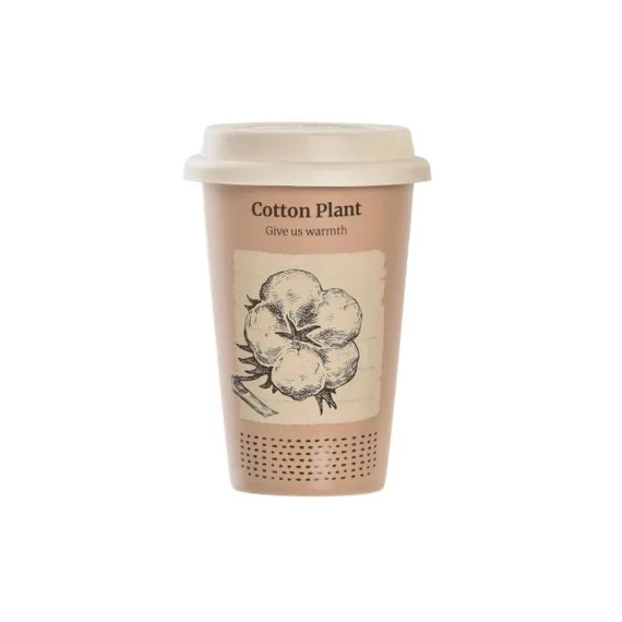 BOTANICAL PORCELÁN BÖGRE TETŐVEL, 9,5x9,5x14 cm