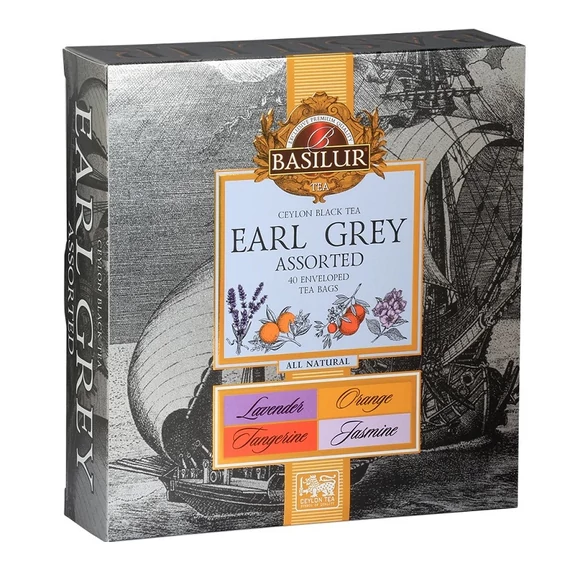 EARL GREY FILTERES VÁLOGATÁS BASILUR  FEKETE TEA, 40 darabos