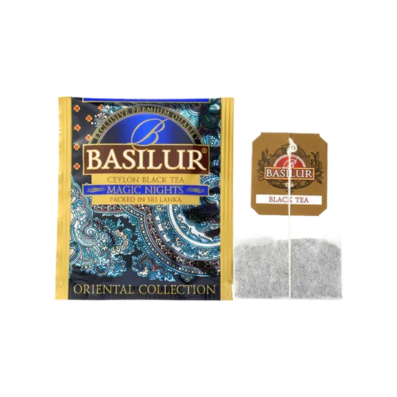 BASILUR ORIENTAL MAGIC NIGHTS FEKETE TEA , 25DB FILTER