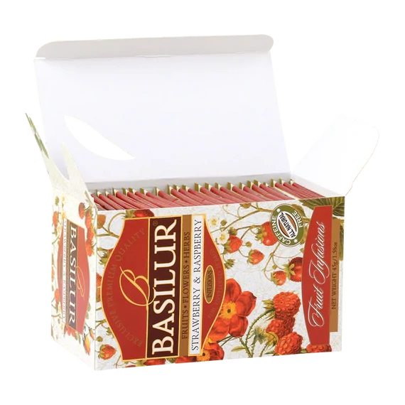 GYÜMÖLCSTEA BASILUR, eper-málna, 25 db filter