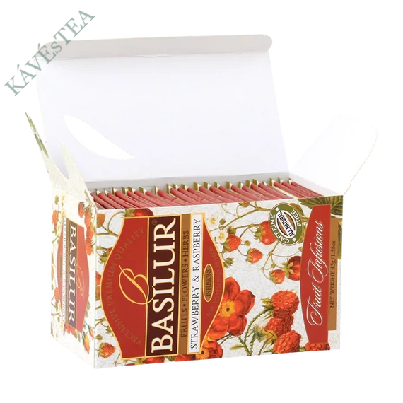 GYÜMÖLCSTEA BASILUR, eper-málna, 25 db filter