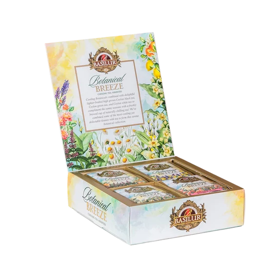 BOTANICAL BREEZE BASILUR TEA, 40 db filteres zöld és fehér és fekete tea