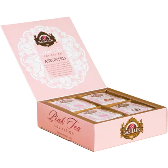 PINK TEA BASILUR, 40 db filteres zöld tea