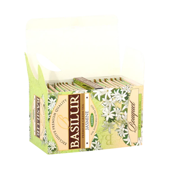 BASILUR  BOUQUET JÁZMIN ZÖLD TEA, 25db filter