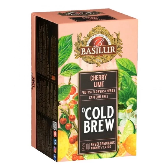 BASILUR COLD BREW HIDEG TEA , CSERESZNYE-LIME, FILTERES, 20X2G
