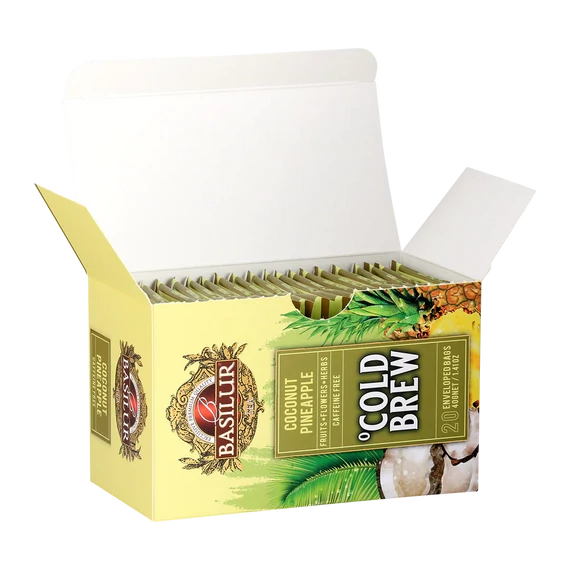 BASILUR COLD BREW HIDEG TEA KÓKUSZ-ANANÁSZ, FILTERES, 20X2G